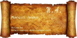 Marczi Andor névjegykártya